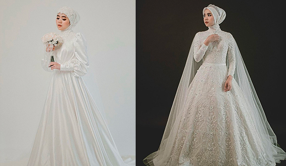 Gaun Lengan Puff untuk Tampilan Vintage yang Manis